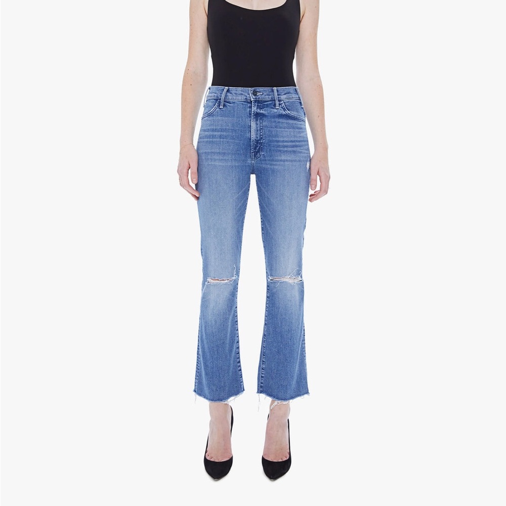 MOTHER Denim The Hustler Ankle Fray in Can’t Stop Staring